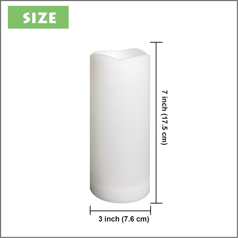 Waterproof Outdoor Flameless Pillar Candles with Timer Battery Operated Electric LED Candle Set for Gift Home Décor Party Wedding Supplies Garden ...