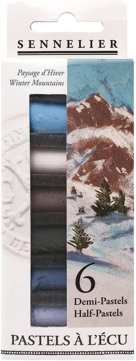 Sennelier Extra-Soft Half Pastel 6 Stick Set, Set of 6, Winter...