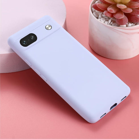 for Google Pixel 7A 2023 Case,Slim Liquid Silicone Rubber Shockproof Phone Cover with Wrist Strap Soft Anti-Scratch Microfiber Lining Protection C...