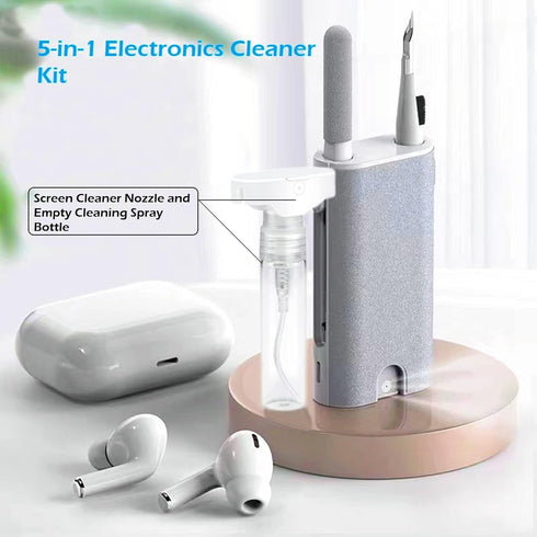 5-in-1 Electronics Cleaner Kit- Laptop Screen Cleaner kit,Multifunctional Bluetooth Earphones Cleaning Tool for iPhone Charging Port,Headphone,Ear...