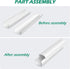 4" Width 1.35 Ft Short Straight Duct, Split Unit Line Cover Accessories for Ductless Mini Split Air Conditioners and Central AC...