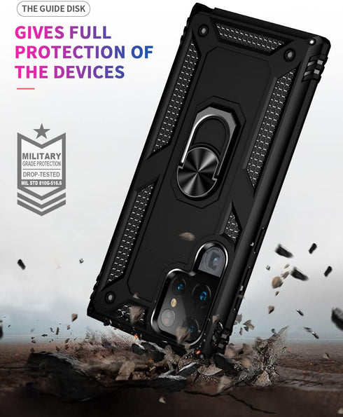 Androgate for Samsung S22 Ultra Case, Galaxy S22 Ultra Case with HD Screen Protectors, Military-Grade Ring Holder Kickstand 15ft Drop Tested Shock...