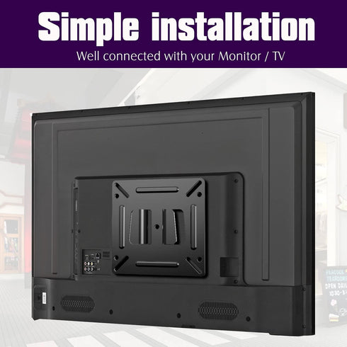 Monitor Wall Mount for Most 14-24 Inch Wall Mount Bracket Fit Camper Boat Trailer 13 15 17 19 21" Screens Ultra Slim Small Monitor Mount VESA Up t...