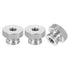 uxcell Knurled Thumb Nuts, 3Pcs M10 x D30mm x H20mm Stainless Steel Round Knobs Fasteners Through Hole Hand Screw Nut Silver for 3D Printer Parts,...