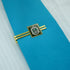 Harry Potter Slytherin Painted Crest Square Tie Bar Clip Clasp Tack Gold Color...