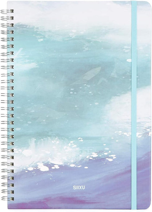 SIIXU Spiral Journals for Women, Hardcover Notebook, Colorful Blank, Large, 128 Pages, B5, 6.8”x9.8, Summer...