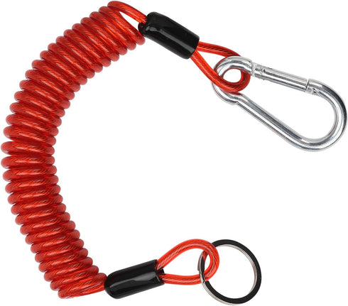 6FT Trailer Brake Away Cable, Trailer Breakaway Safety Cable Spring Towing Coiled Wire for RV Trailer Emergency Camper Breakaway Switch...