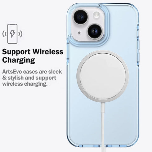 ArtsEvo Designed for iPhone 14 Case and iPhone 13 Case, 6.6ft Drop Protection, Full Body Screen Camera Protective Phone Case, Light Blue......