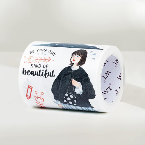 WT Twilight Zone Wide Washi Tape, Single Roll, Original Designs, Modern Girls Decorative Tape, Fashion Characters Figures, Washi Tape for Journali...