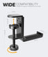 Foldable Headphone Stand Hanger Holder, Space-Saving Aluminum Soundbar Stand with Universal Fit for Gaming PC Accessories, Under Desk Clamp Hook M...