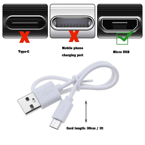 2Pcs USB-A to Micro-USB Charging Cord Replacement Compatible with Sony WH-H900N Compatible with PS WHH900N WHCH700N USB Charger Cable 30cm White.....