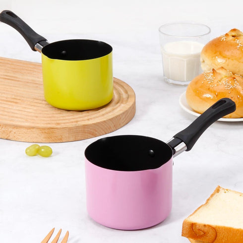 CHEFMADE Mini Milk Coffee Warmer, Non-stick 550ML Milk Chocolate Coffee Butter Warmer Pot With Double Diversion Port...