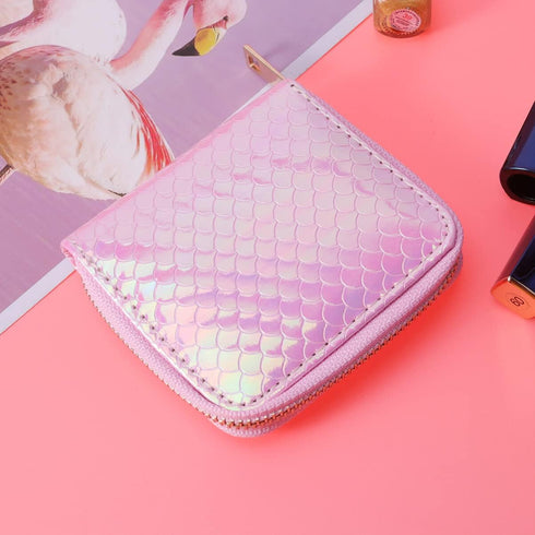 VALICLUD Womens Wallet Womens Wallet Pocket Wallet Holographic Mermaid Wallets Rainbow Girls Wallet Coin Purse Credit Holder Zipper Zipper Wallet ...