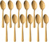 Teaspoons Gold Stainless Steel Dessert Spoons, BUY&USE 12 Pieces 5.9-Inch Coffee Spoons...