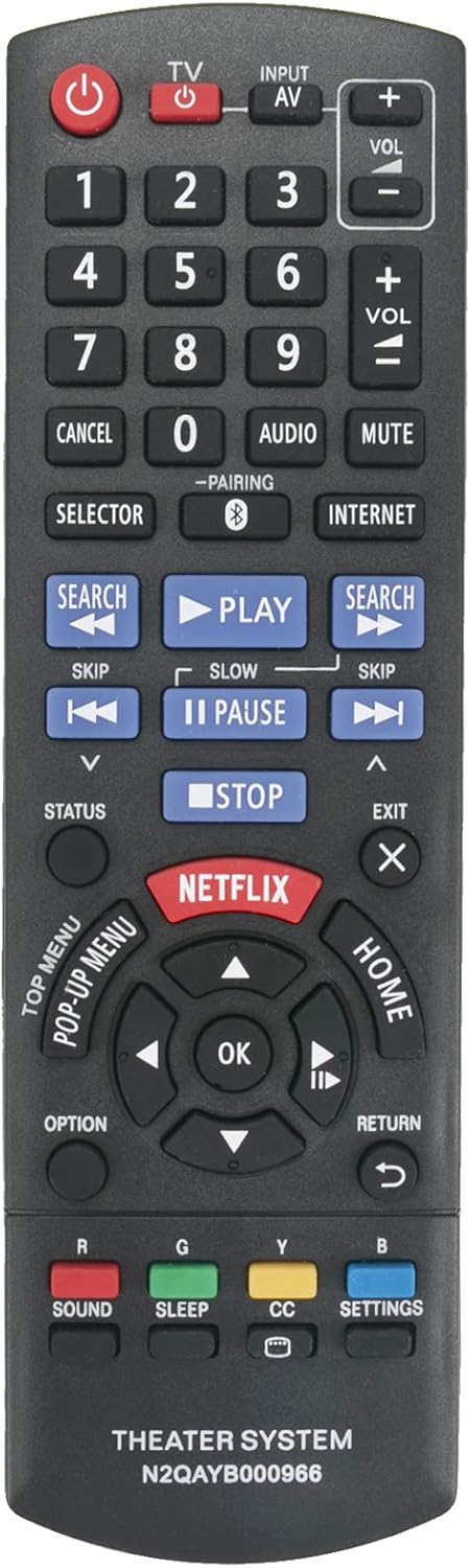 New Remote Control N2QAYB000966 for Panasonic Home Theater/DVD SC BTT46 SC BTT466 SC BTT405 sa BTT465 sa BTT466 sa BTT405...
