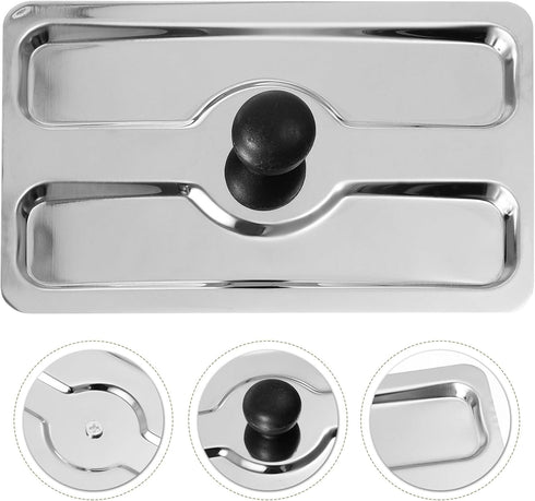 Slice Toaster Lid 2 Slice Toaster Cover Stainless Steel Toaster Appliance Cover Bread Maker Cover Toaster and Fingerprint Protection Machine Cover...