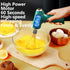 Electric Handheld Mixer with 2 Stirring Rods Household Electric Egg Beater 3 Speed Modes for Whipping Mixing Pudding Cookies Cakes Batters USB Rec...