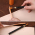 DIUDUS Leather Edge Dye Pen Edge Dye Roller Pen Wood Handle Stainless Steel Top Edge Dye Roller Oil Pen, Leather Edge Painting Roller Tools for Le...