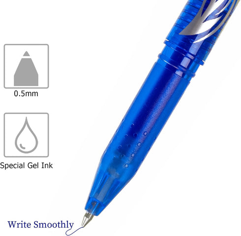 Erasable Gel Pens Blue Pen 0.7mm Fine Point, Pack of (4 Blue Pen+ 8 refills) Blue Ink Erasable Pens for smooth writing office pens back to school ...