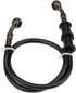 Mtsooning Motorcycle Brake Hydraulic Line, 60cm/23.6inch Braided Clutch Oil Pipe, Stainless Brake Hose Replacement for ATV Motorbike Pit Dirt Bike...