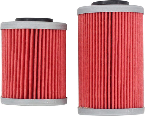 MOTOKU Long 1st and Short 2nd Oil Filter with O-Ring for 250 EXC 4 Stroke 400 MXC Racing 450 SXS 520 SX 525 XCW 560 SMR...