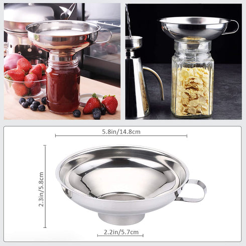 Canning Funnel for Kitchen Use, Wide Mouth Funnel for Mason Jars, Large Canning Funnels for Filling Bottles...