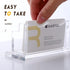 SANRUI Clear Horizontal Business Card Holder Stand for Desk, Acrylic Desktop Display Name Cards Holders Organizer Storage Rack,for Exhibition, Hom...
