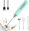 YUSWKO Baby Blue Handheld Milk Frother Wand for Coffee, Rechargeable Electric Whisk with 3 Heads 3 Speeds Drink Mixer Coffee Frother For Latte, Ca...