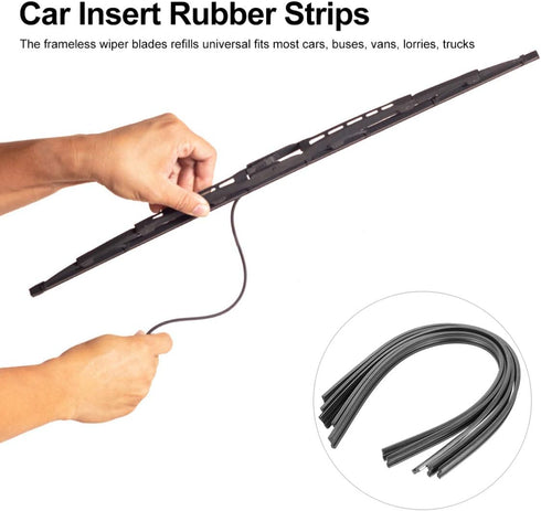 25 Inch 10Pcs Windshield Wiper Refills Replacement - Automotive Replacement Windshield Wiper Blades Refill Strips - Windscreen Boneless Wiper blad...