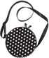 Round Crossbody Bag Small Circle Purse Zip Handbag for Women...