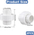 2 Pack 1/2" PVC Pipe Union Fittings PVC Adapter with EPDM O-Ring White 1/2 Inch Slip Union Coupling Adapter Schedule 40 for Irrigation, Pool & Spa...
