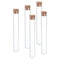 PATIKIL 30ml Plastic Test Tubes with Cork Stoppers, 5Pcs 150x20mm Tubes for Scientific Party Decoration Candy Bead Storage Bath Salt Lab Use, Clea...