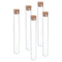 PATIKIL 30ml Plastic Test Tubes with Cork Stoppers, 5Pcs 150x20mm Tubes for Scientific Party Decoration Candy Bead Storage Bath Salt Lab Use, Clea...