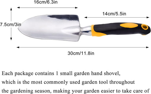 Garden Trowel Hand Shovel for Gardening with Soft Rubberized Non-Slip Handle for Planting, Digging, Weeding, Moving and Smoothing, Gardening Gifts...