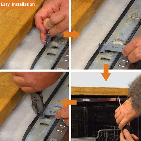 Beaquicy 5001DD4001A Dishwasher Mounting Bracket Kit - Replacement for L-G Dishwasher - This kit includes 2 mounting brackets,2 wires,2 screws,a hose clamp, and instruction sheet
