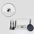 Universal Pot Lid Organizer for Cabinet, 5 Pcs Pan Lids Organizers Inside Cabinet Door Wall Mount Pots Top Storage Rack Holder for Kitchen, Fits 6...