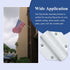 2 Pack Side Mount Flag Pole Holder, Flag Bracket, Allows The display of 1" flagpoles on to The sides of doorways, White Powder Coated Steel, Side ...