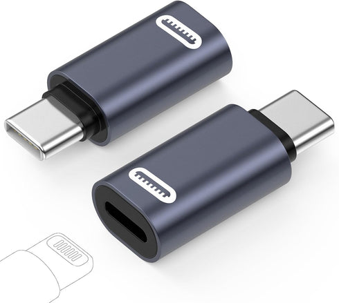 MoKo Lightning Female to USB C Male Adapter 2 Pack, Lightning to USB C Converter for iPhone 15 Series, iPad Pro/Air, iPhone to USB C Adapter for F...