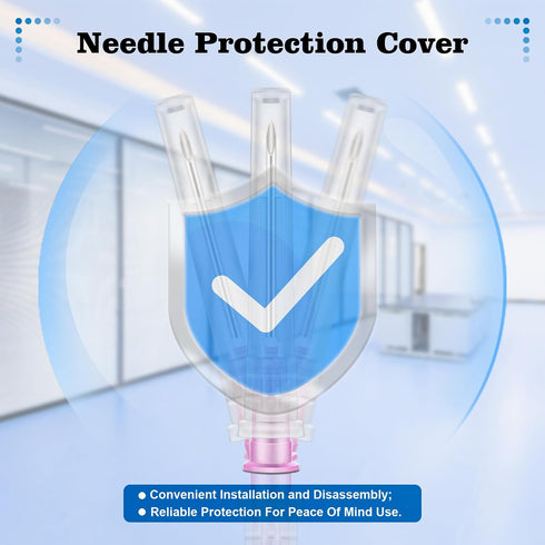 120Pcs 18Gauge Dispensing Needles 1 Inch with Cap Individually Wrapped Sealed for Scientific Labs, Measuring Refilling, Industrial Dispensing Acce...