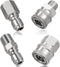 2 Sets NPT 3/8 Inch Pressure Washer Coupler Quick Connect Plug Stainless Steel Male and Female Quick Connect Fittings Pressure Washer Adapter Set ...