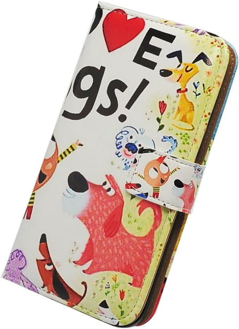 Case for Samsung Galaxy S20 Plus, Colorful Cute Dogs Leather Flip Phone Case Wallet Cover with Card Slot Holder Kickstand for Samsung Galaxy S20 P...