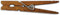 LWR CRAFTS Wooden Large Clothespins 3-5/16" 8.4cm 30 Pieces Per Pack (Jacobean)...