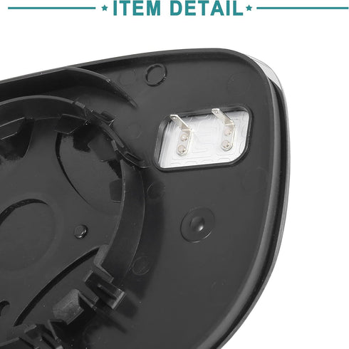 ACROPIX Right Passenger Side Rearview Heated Mirror Glass Replacement Fit for Infiniti Q50 with Backing Plate - Pack of 1 White Glass...