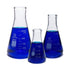 Glass Erlenmeyer Flask Set 50ml 150ml and 250ml, Narrow Mouth Graduated Flasks, 3.3 Borosilicate Glass, Ideal for Laboratory, Classroom or Home Us...