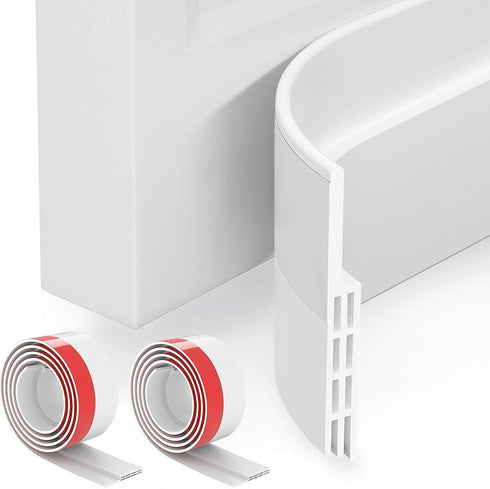 GroTheory 2 Pack Door Draft Stopper, Under Door Sweep for Exterior & Interior Doors, Weather Stripping Door Seal, Garage Window Blocker Noise Cold...