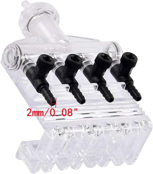 4-Way Aquarium Air Check Flow Control Swtich Gang Valve...