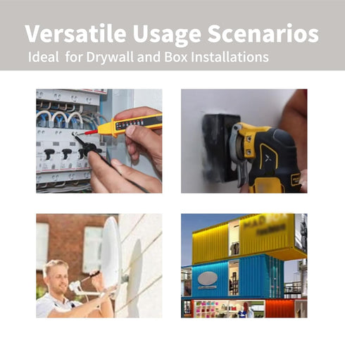 Square Slot Cutter 1-Step Stainless Steel Oscillating Tool Blade for Electrical Box Drywall Outlet Cutout oscillating Tool Outlet Box Cutter Ideal...