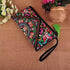 Floral Embroidered Boho Wristlet Women Girls Evening Clutch Bags Handbags Handmade Beach Bag With Lanyard...