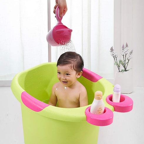 Rinse Shampoo Rinser Baby Rinse Cup Baby Bath Rinser Wash Hair Cup by Protecting Infant Eyes (Bear-Pink)...