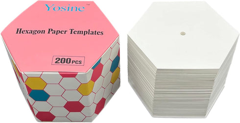 200pcs 2 Inch Paper Piecing Paper for Quilting DIY Patchwork Sewing Crafts,Quilting Templates for Quilting Accessories Crafting Tools,Hexagon Quil...